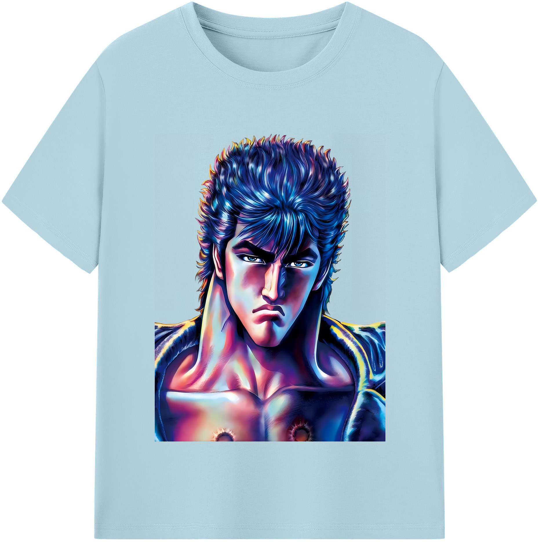 （画像用） 北斗の拳 Fist of the North Star 綿100％半袖Tシャツ（フロントプリント）